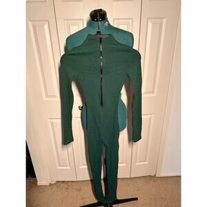 Hunter Green 1/4 Zip Up Jumpsuit